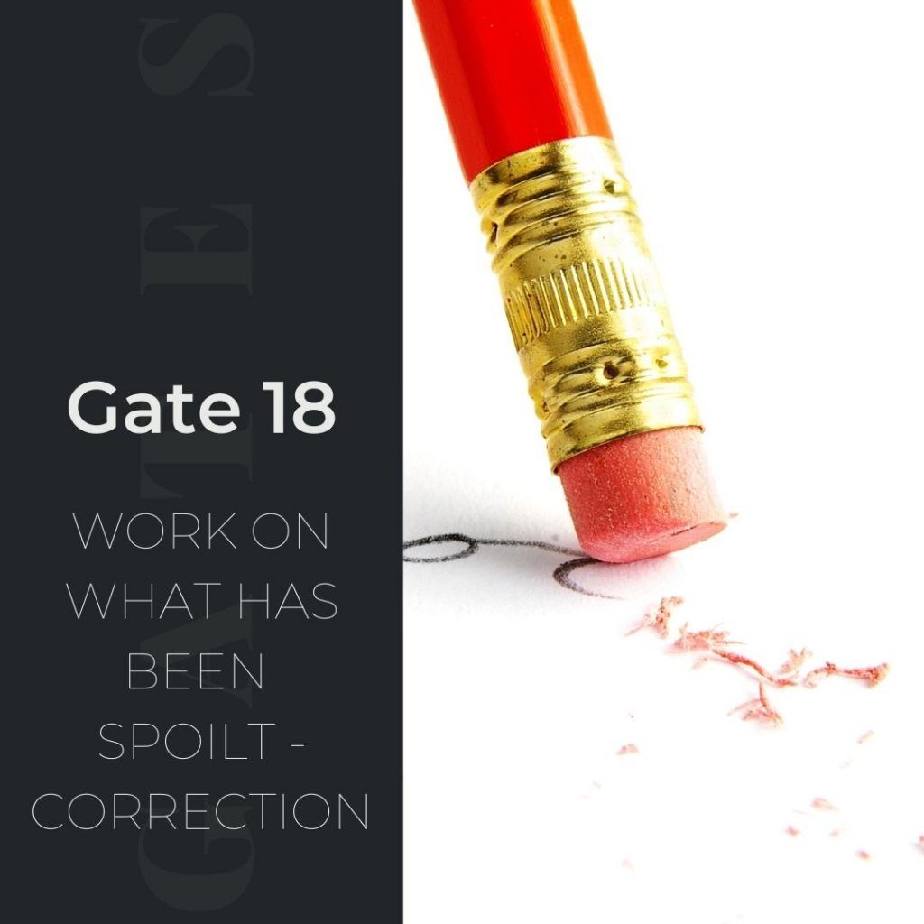 Human Design Gate 18 - Work on what has been spoilt - Correction
