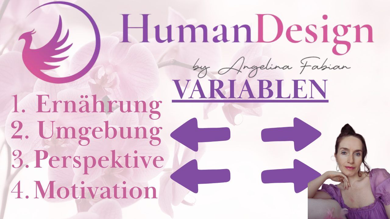 Human Design Variablen: Ernährung, Umgebung, Perspektive und Motivation mit den vier Pfeilen